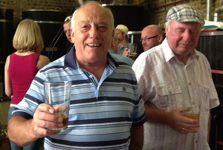 Cheers! Two thirsty brewery tour customers from Chi City Club