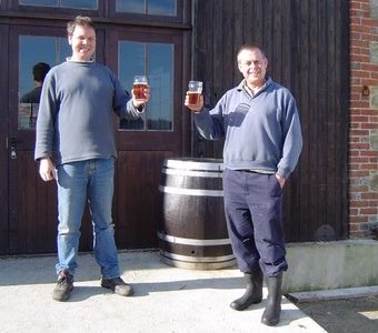 James and Steve enjoying early samples of their Real Ales at the Brewery James and Steve enjoying early samples of their Real Ales at the Brewery